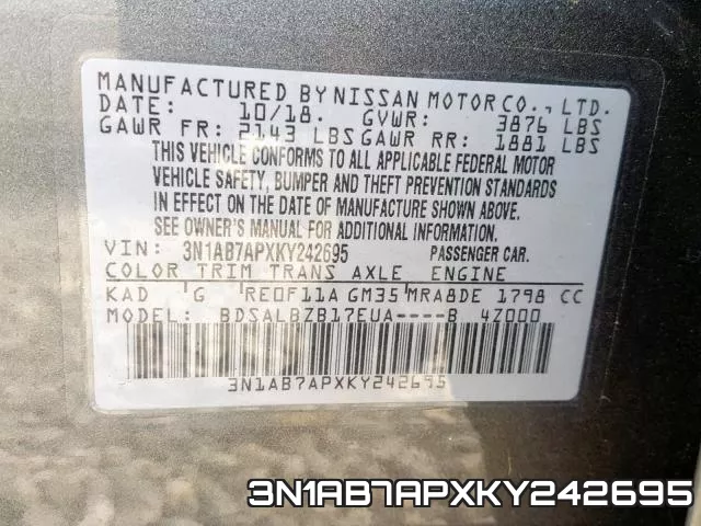 3N1AB7APXKY242695 фото 2