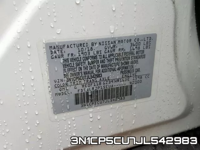 3N1CP5CU7JL542983 фото 2
