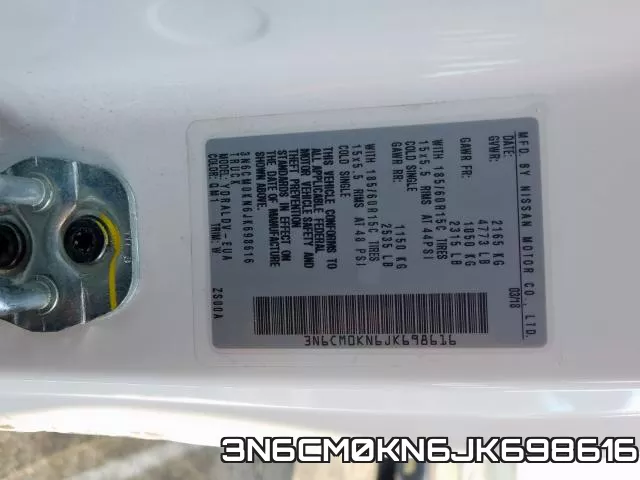 3N6CM0KN6JK698616 фото 2