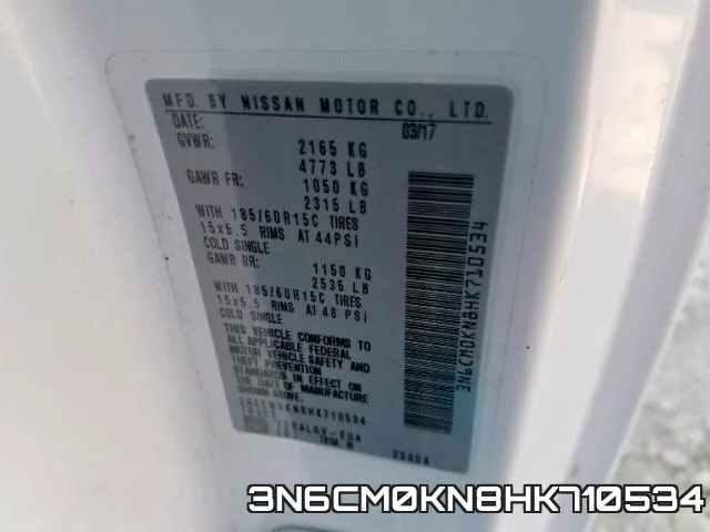 3N6CM0KN8HK710534 фото 2