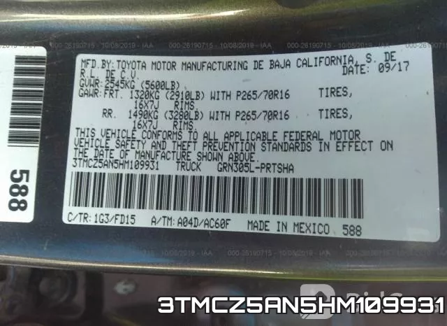 3TMCZ5AN5HM109931 фото 10