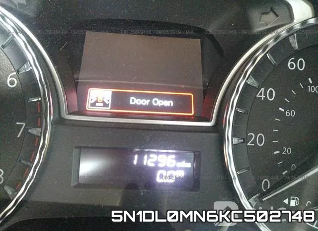 5N1DL0MN6KC502748 фото 8