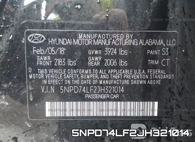 5NPD74LF2JH321014 фото 10