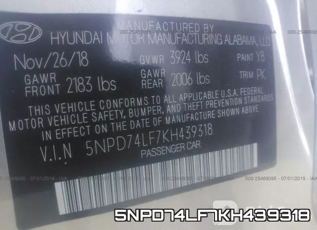 5NPD74LF7KH439318 фото 10