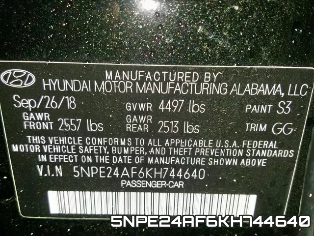 5NPE24AF6KH744640 фото 2