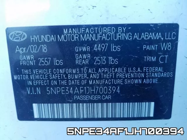 5NPE34AF1JH700394 фото 2