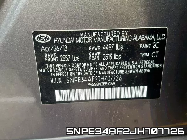 5NPE34AF2JH707726 фото 2