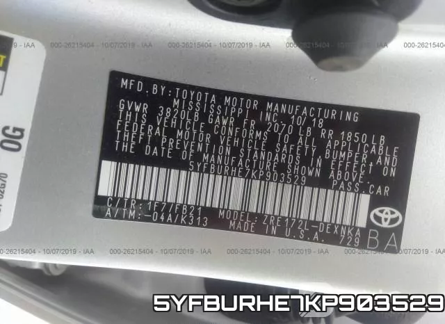 5YFBURHE7KP903529 фото 10
