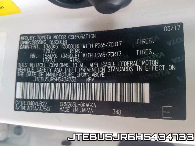 JTEBU5JR6H5434733 фото 2