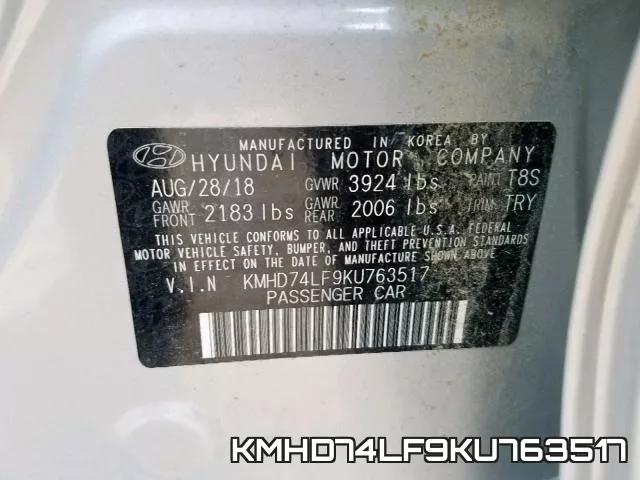 KMHD74LF9KU763517 фото 2