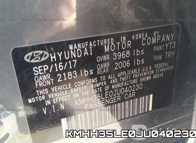 KMHH35LE0JU040230 фото 10