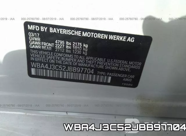 WBA4J3C52JBB97704 фото 10