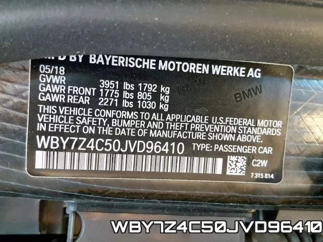 WBY7Z4C50JVD96410 фото 2