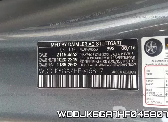 WDDJK6GA7HF045807 фото 10
