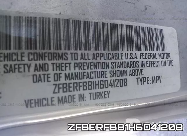 ZFBERFBB1H6D41208 фото 10