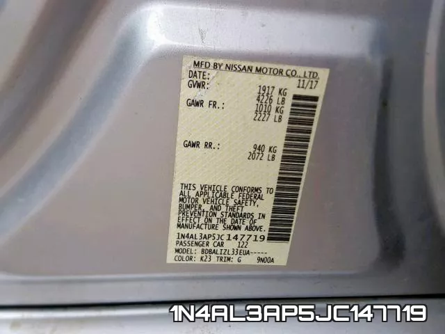 1N4AL3AP5JC147719 фото 2