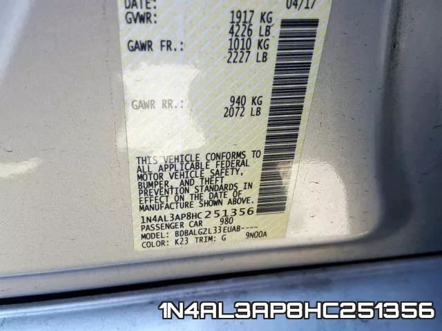 1N4AL3AP8HC251356 фото 2
