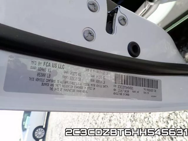 2C3CDZBT6HH545631 фото 2