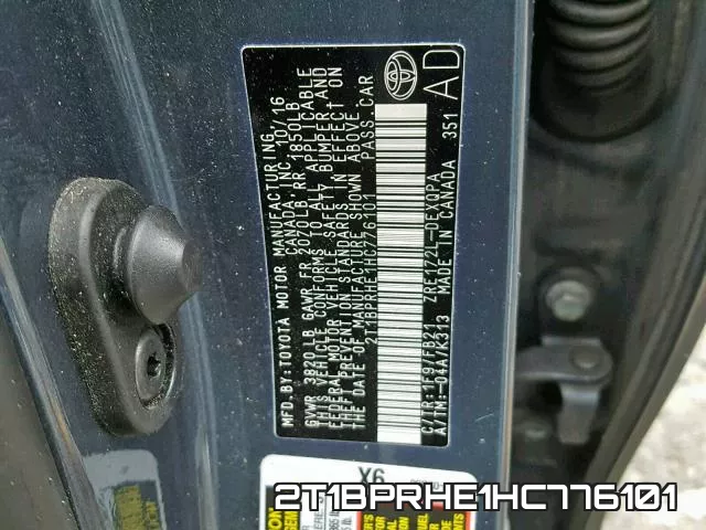 2T1BPRHE1HC776101 фото 2