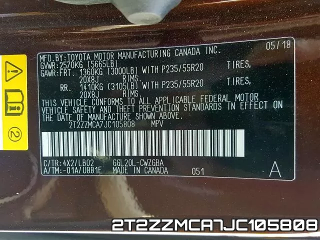2T2ZZMCA7JC105808 фото 2