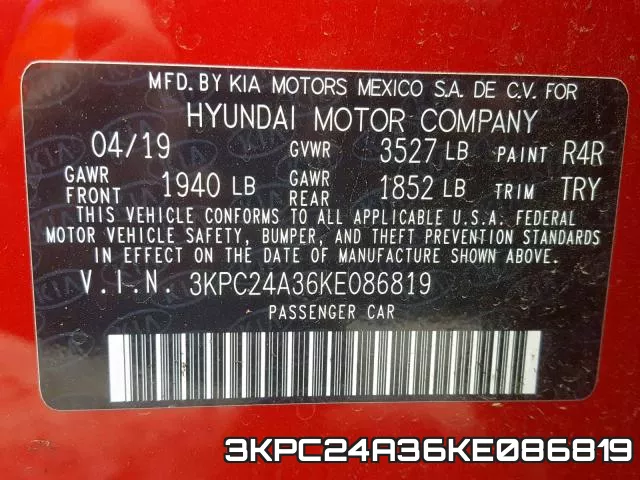3KPC24A36KE086819 фото 2