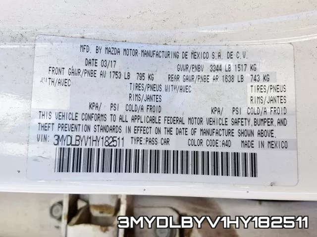 3MYDLBYV1HY182511 фото 2
