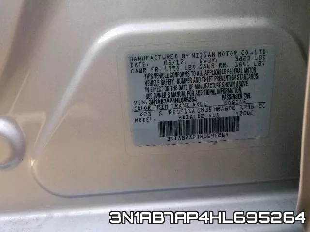 3N1AB7AP4HL695264 фото 2