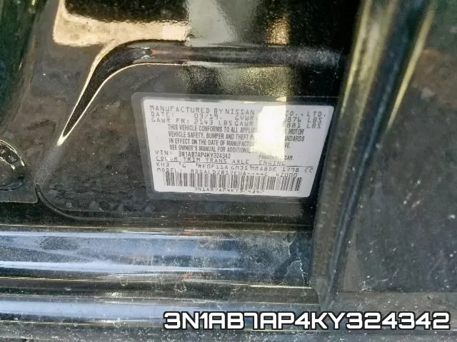 3N1AB7AP4KY324342 фото 2