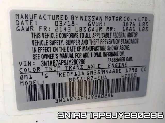 3N1AB7AP9JY280286 фото 2