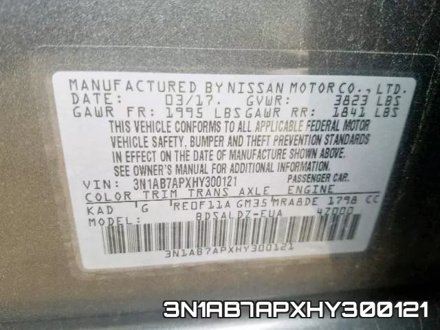 3N1AB7APXHY300121 фото 2