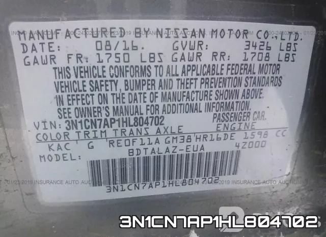 3N1CN7AP1HL804702 фото 10