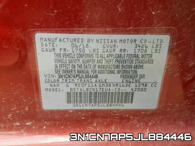 3N1CN7AP5JL884446 фото 2