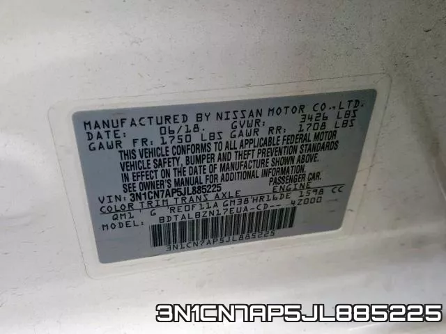 3N1CN7AP5JL885225 фото 2