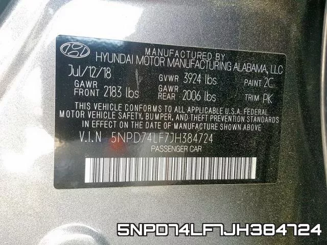 5NPD74LF7JH384724 фото 2