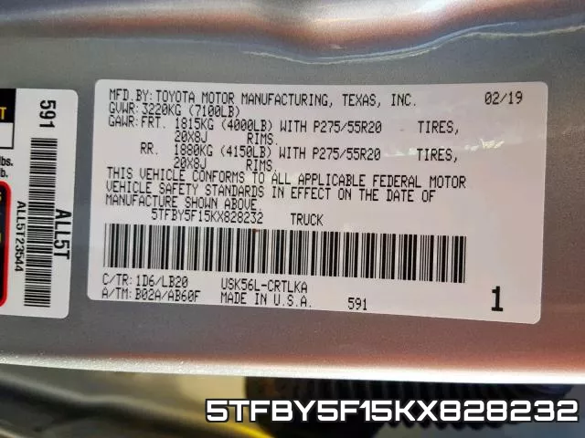 5TFBY5F15KX828232 фото 2