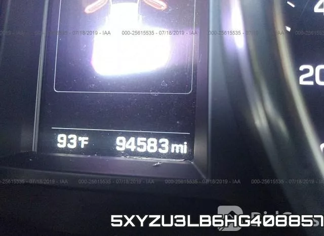 5XYZU3LB6HG408857 фото 8