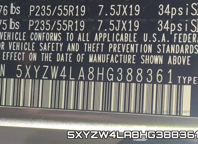 5XYZW4LA8HG388361 фото 10