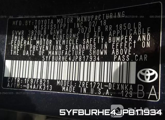 5YFBURHE4JP817934 фото 10