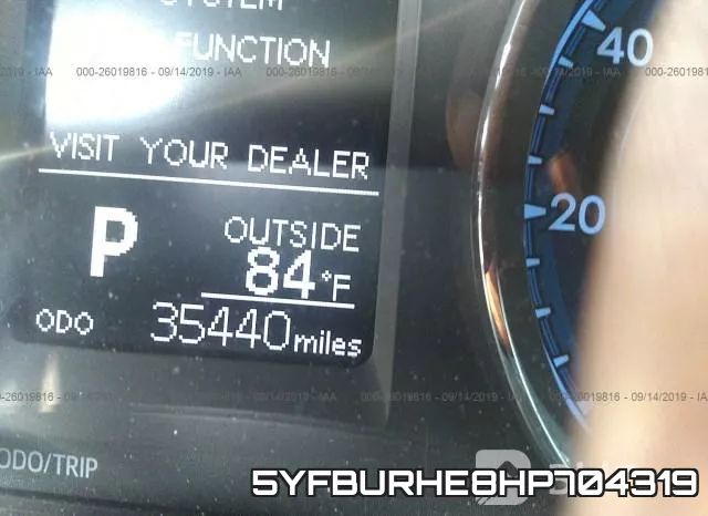 5YFBURHE8HP704319 фото 8