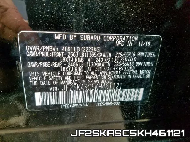 JF2SKASC5KH461121 фото 2