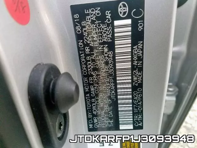 JTDKARFP1J3093948 фото 2