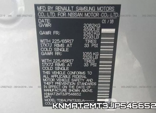 KNMAT2MT3JP546652 фото 10