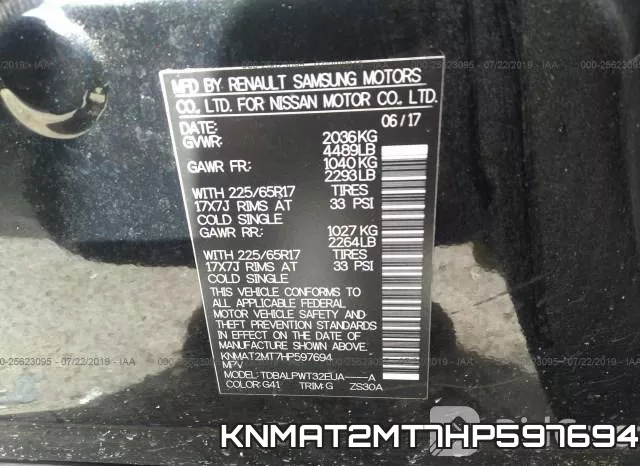 KNMAT2MT7HP597694 фото 10