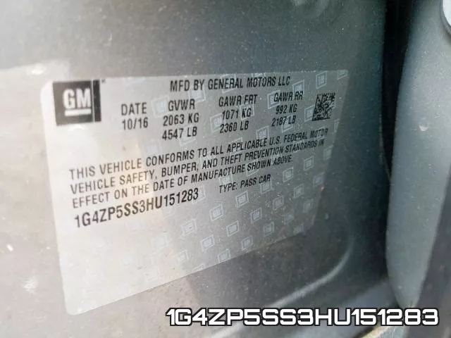 1G4ZP5SS3HU151283 фото 2