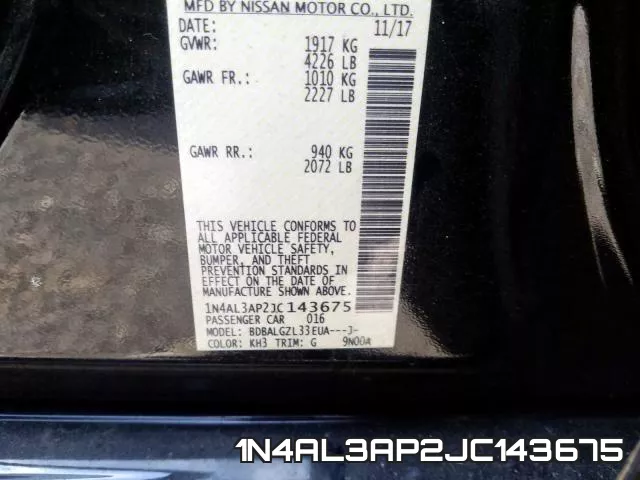1N4AL3AP2JC143675 фото 2