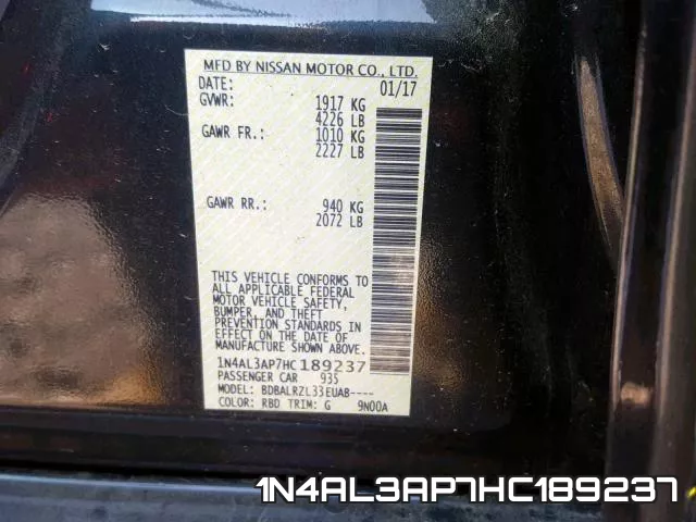 1N4AL3AP7HC189237 фото 2