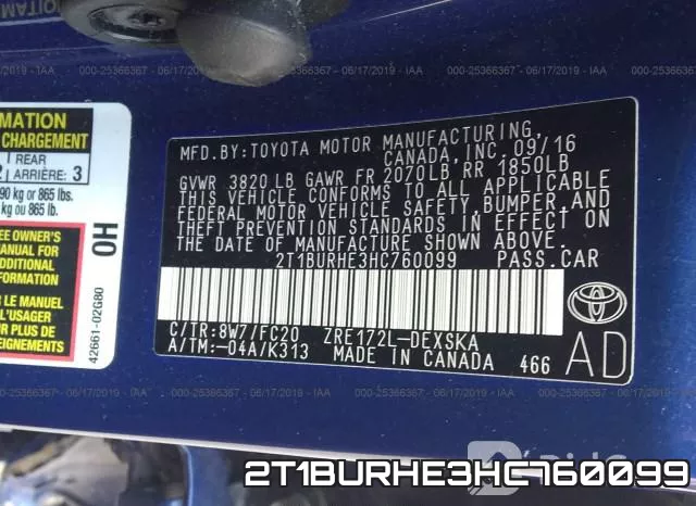 2T1BURHE3HC760099 фото 10