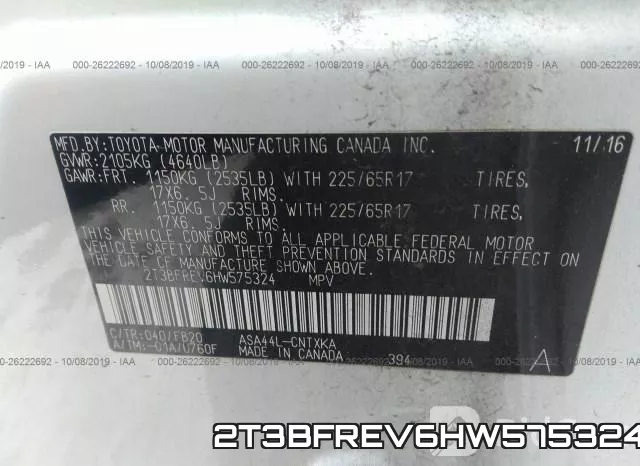 2T3BFREV6HW575324 фото 10