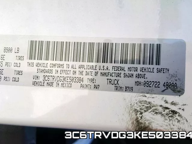 3C6TRVDG3KE503384 фото 2
