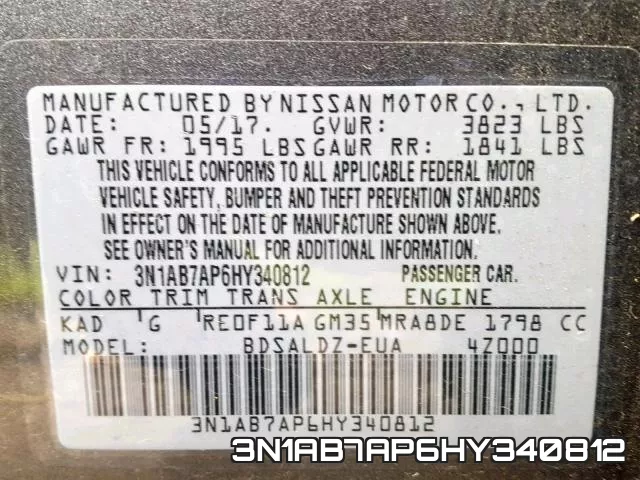 3N1AB7AP6HY340812 фото 2